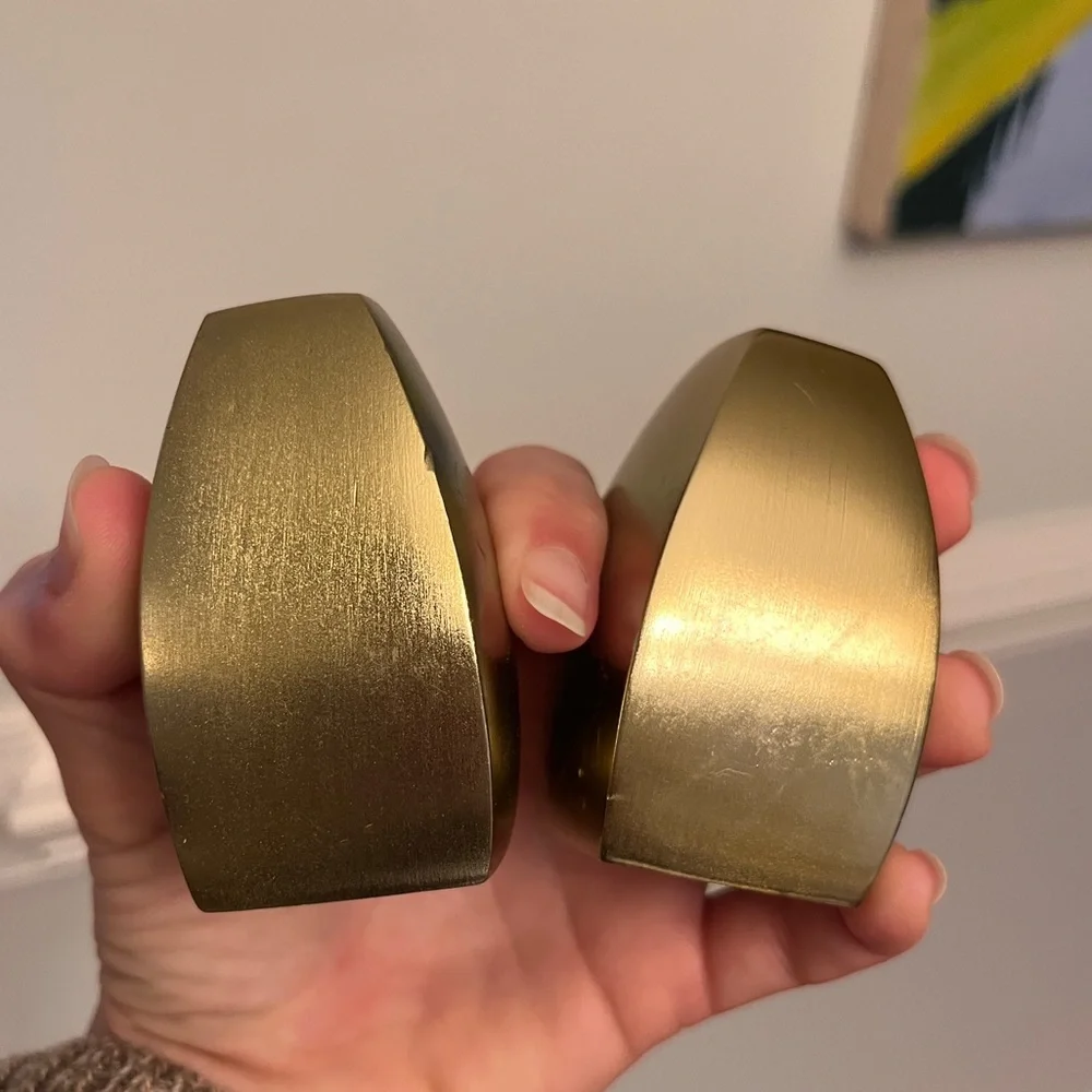 New! West Elm Modern gold salt and pepper shaker NIB